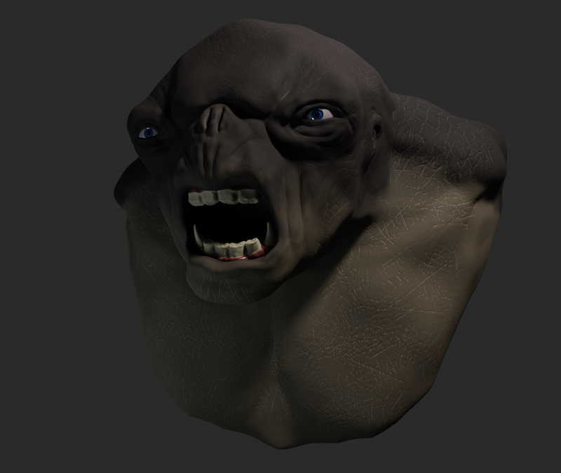 The bust after texturing