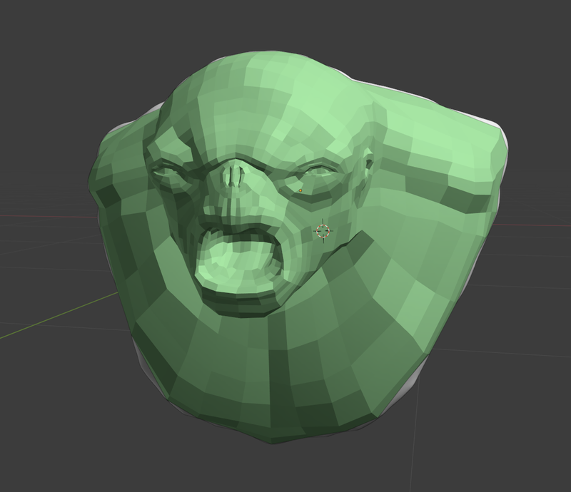 Low-poly version of the bust